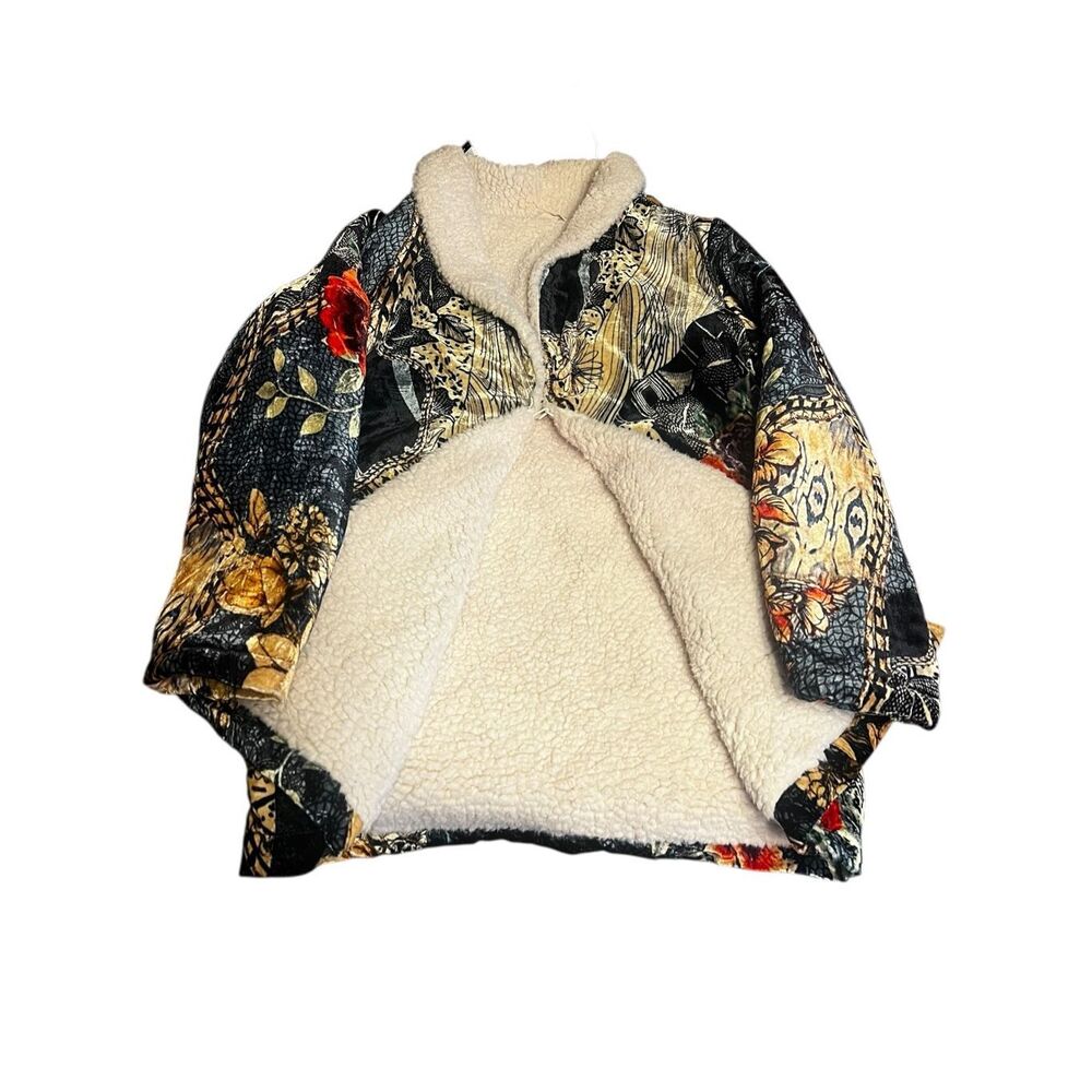 Soft Surroundings Womens Medium Multicolor Innsbrook Velvet Sherpa Lined Jacket - Picture 10 of 12